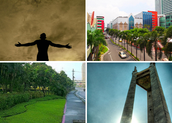 UP Diliman Oblation Statue, Smart Araneta Coliseum, Quezon City Memorial Circle